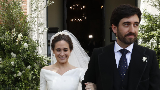 Ricardo Gomez Acebo y Botin and Monica Remartinez y San Pedro on their wedding in Colmenar Viejo (Madrid) on Saturday, 10 June 2023.