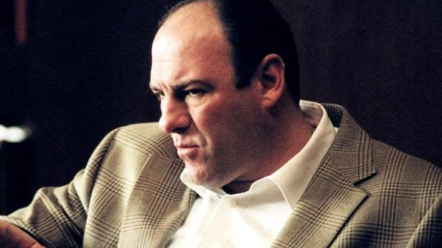 James Gandolfini, en su papel de mafioso en Los Soprano