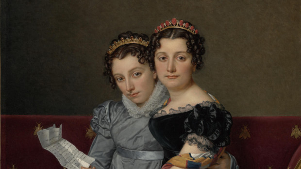 Zenaida y Carlota Bonaparte en 1821, por Jacques-Louis David