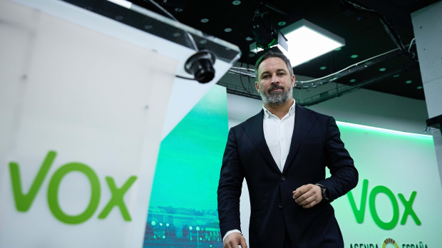 El líder de Vox, Santiago Abascal
