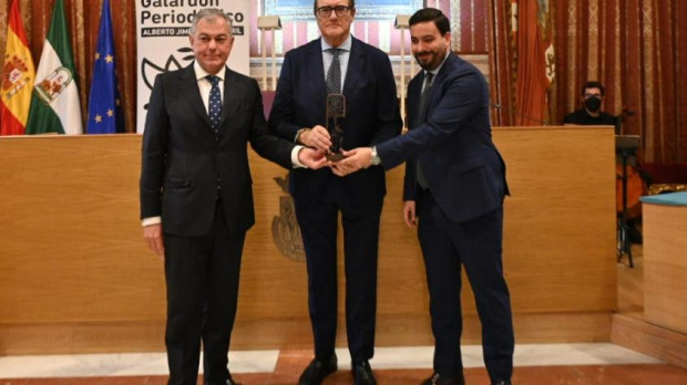 Antonio Jiménez, en la entrega de premios
