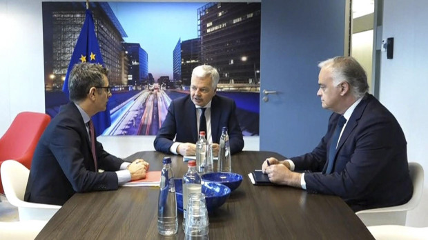 Félix Bolaños, Didier Reynders y Esteban González Pons