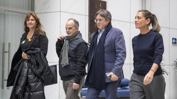 Laura Borràs, Jordi Turull, Carles Puigdemont y Míriam Nogueras