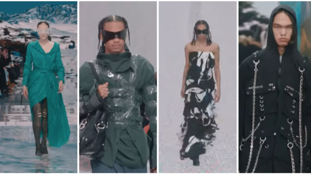 Algunas de las propuestas de último desfile de Balenciaga