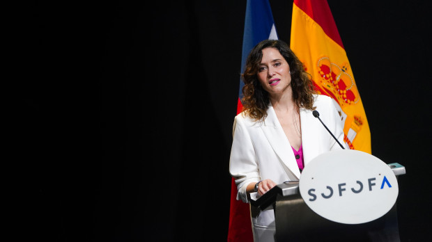 Isabel Díaz Ayuso durante su intervención en Chile