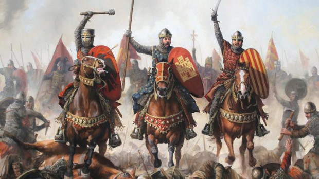 La carga de los tres reyes, durante esta batalla conocida como las Navas de Tolosa se puso fin al dominio musulmán en la península