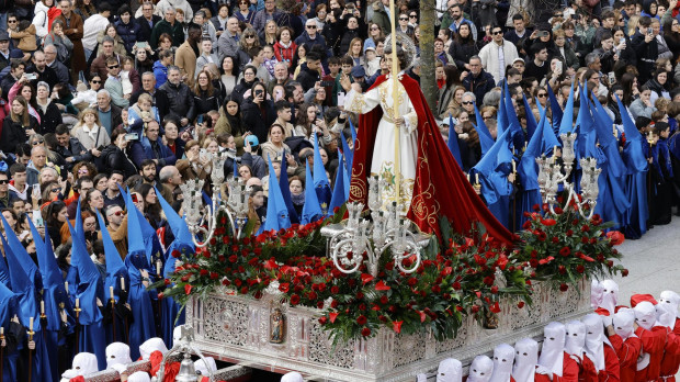 Procesión del Santo Encuentro en Ferrol durante la mañana del Viernes Santo