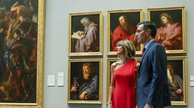 Pedro Sánchez y Begoña Gómez en el Museo del Prado