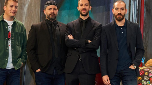 De izquierda a derecha, Grison, Ricardo Castella, David Broncano y Jorge Ponce