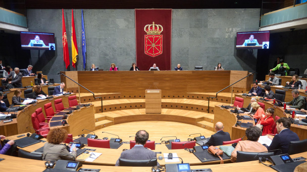 El Parlamento de Navarra en la sesión plenaria de este jueves
