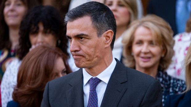 El presidente del Gobierno, Pedro Sánchez, en un acto el 16 de abril de 2024