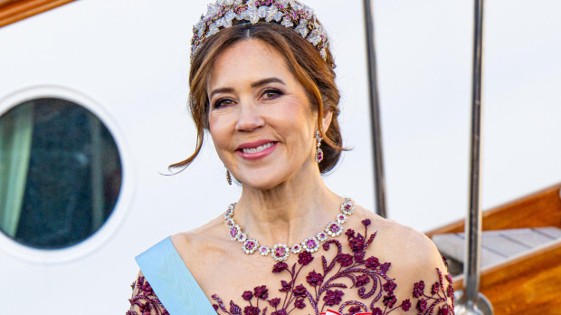 Queen Mary during the gala dinner for Danish Kings on occasion of their the state visit in Stockholm