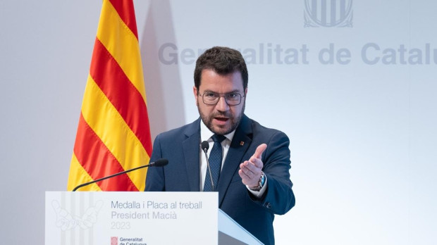 El presidente de la Generalitat en funciones, Pere Aragonès