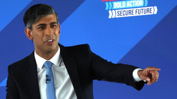 El líder del Partido Conservador y primer ministro británico, Rishi Sunak