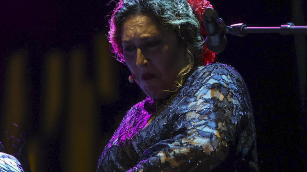 Estrella Morente durante su concierto en Las Noches del Botánico