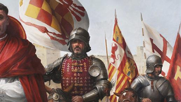 Detalle del cuadro de Augusto Ferrer-Dalmau