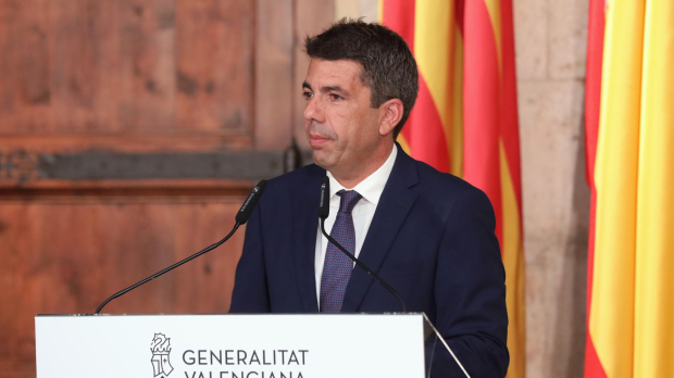 Mazón, durante el anuncio de remodelación de su Gobierno
