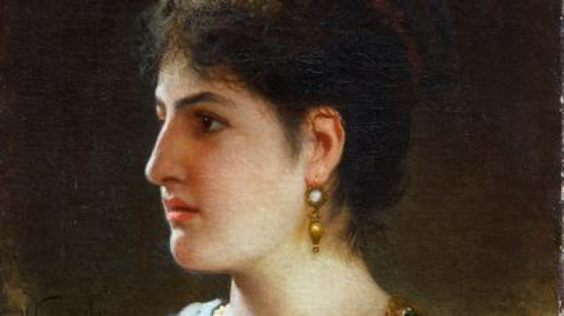 Retrato de una mujer romana. Se asocia a Antonia Caenis. Obra de Henryk Siemiradzki