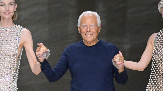 Giorgio Armani at Armani Prive show during PFW Haute Couture in Paris, France on June 25, 2024.