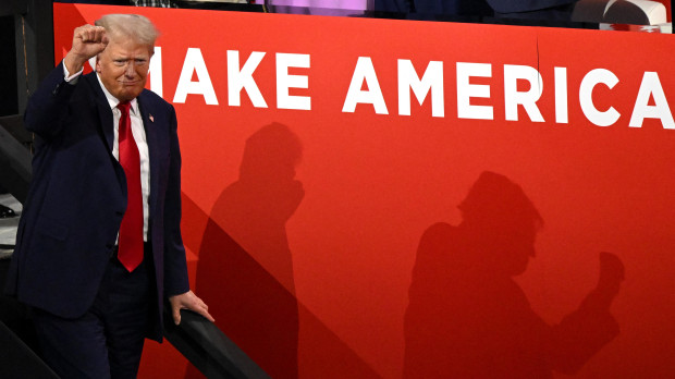 El expresidente estadounidense y candidato presidencial republicano, Donald Trump, durante la Convención Nacional Republicana.en Milwaukee, Wisconsin
