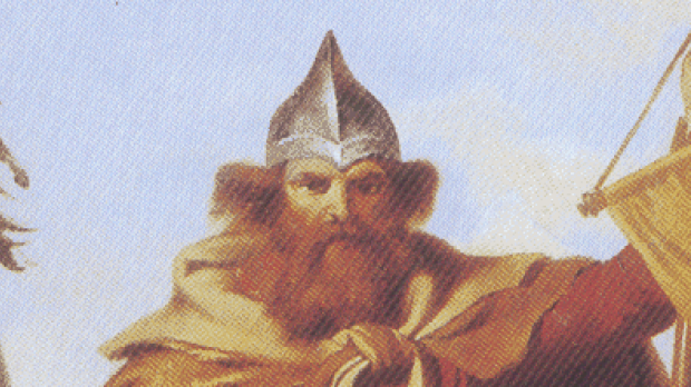 Otger Cataló, en una pintura de Claudio Lorenzale