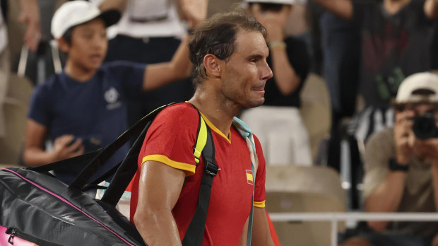 Rafa Nadal tras perder ante los estadounidenses Austin Krajicek y Rajee Ram