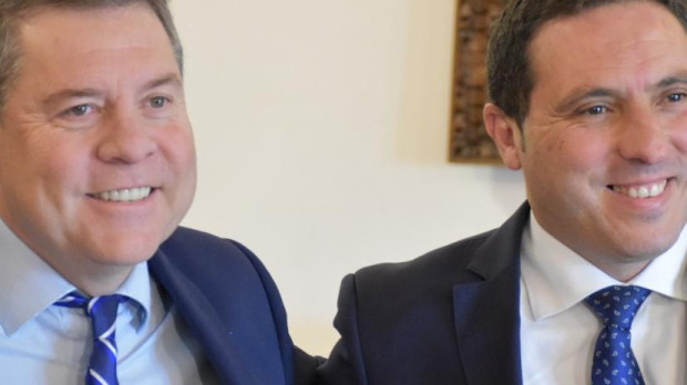 Emiliano García-Page con el presidente de la Diputación de Cuenca, Álvaro Martínez Chana