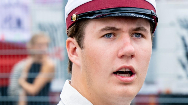 Crown Prince Christian at the Crown PrinceChristian graduation at the OrdrupGymnasium in Copenhagen.