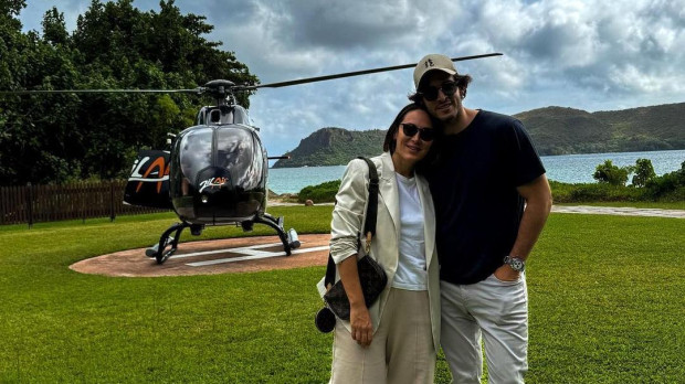 Tamara y su marido en el paraíso.