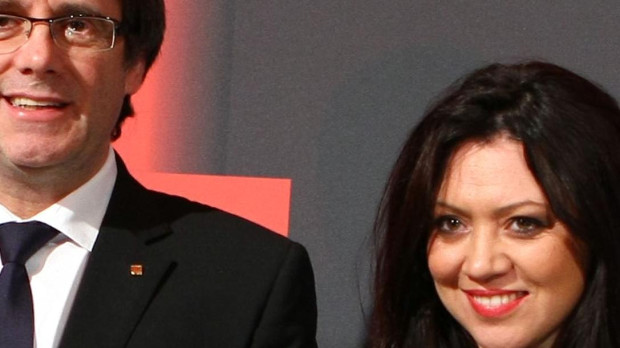 El político Carles Puigdemont y su esposa Marcela Topor