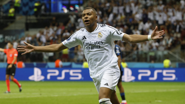Kylian Mbappé debutó de la mejor manera posible con el Real Madrid