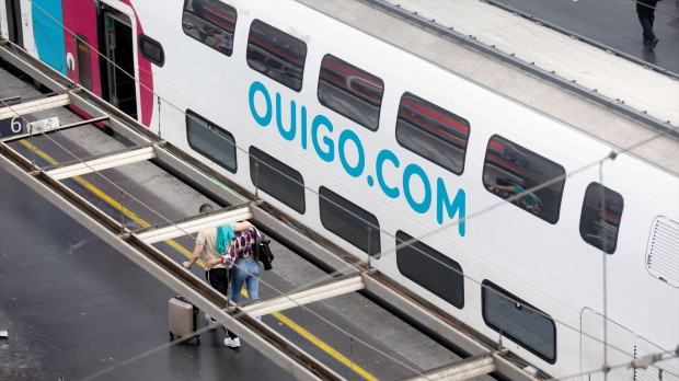 Un tren de Ouigo, en la estación de Atocha.
