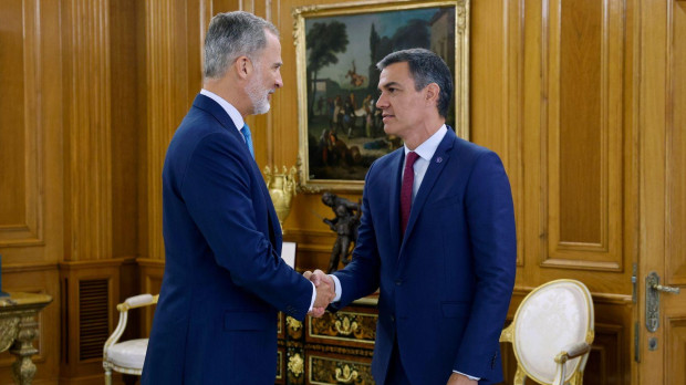 El Rey y Pedro Sánchez durante la ronda de consultas del 21 y 22 de agosto de 2023