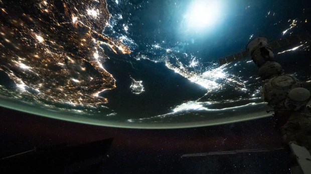 El bólido, visto desde la Estación Espacial Internacional