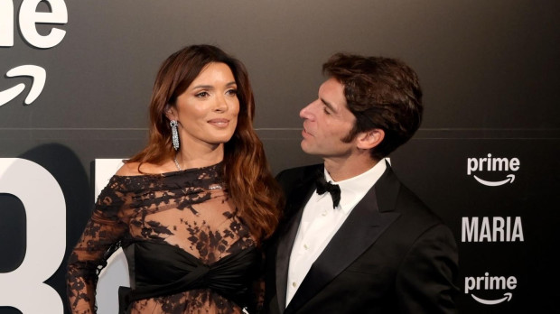 Maria Cerqueira and bullfighter Cayetano Rivera Ordoñez attending the Amazon Prime documentary premiere for 'Maria' in Lisbon.