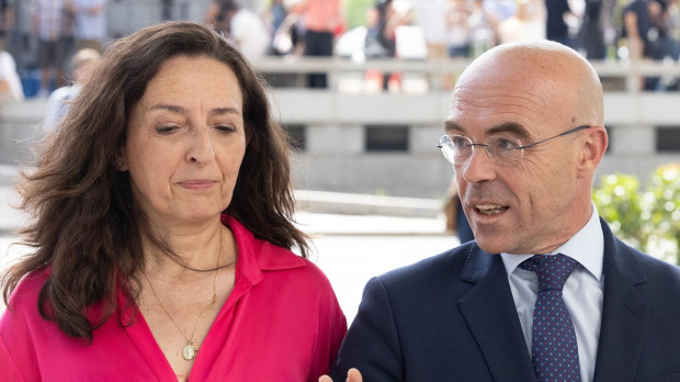 Los coordinadores nacionales jurídicos de Vox, Jorge Buxadé y Marta Castro