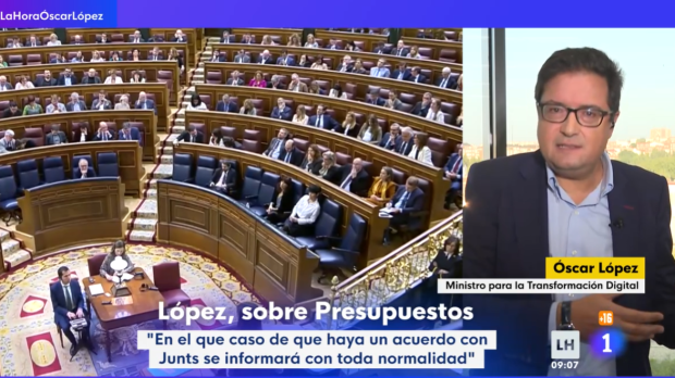 Óscar López, en La Hora de la 1