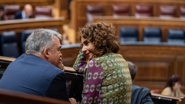 María Jesús Montero y el secretario de Organización del PSOE, Santos Cerdán