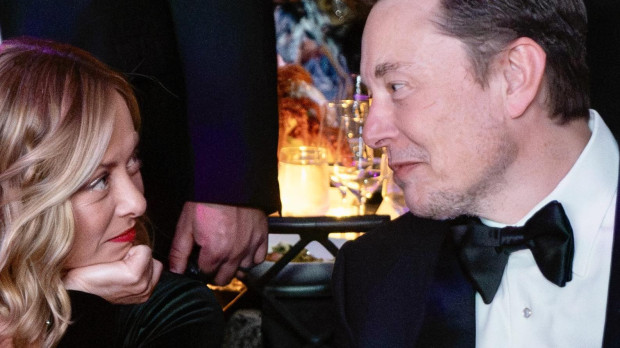 Giorgia Meloni y Elon Musk
