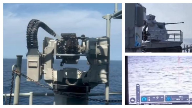 Imágenes de las pruebas de nuevos sistemas en la fragata Santa María