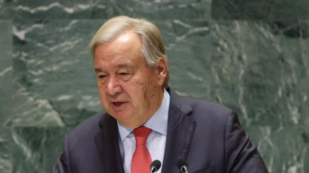 Antonio Guterres en su intervención durante la 79ª Asamblea de la ONU