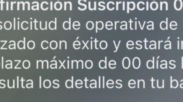 La imagen que ha saltado a los usuarios del Santander.
