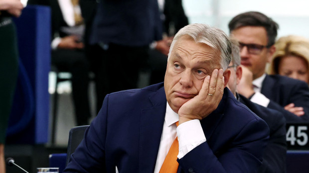 El primer ministro húngaro, Viktor Orbán, en el Parlamento Europeo en Estrasburgo, Francia