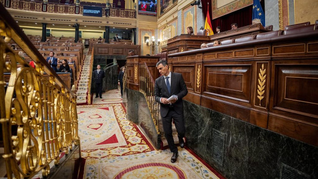 Pedro Sánchez, el miércoles en el Congreso