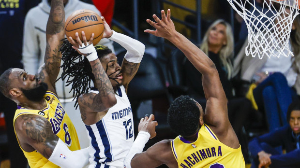Ja Morant en un partido contra Los Ángeles Lakers