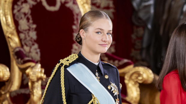 Princess Leonor de Borbon attending a reception at RoyalPalace during the known as Dia de la Hispanidad, Spain's National Day, in Madrid, on Saturday 12, October 2024.