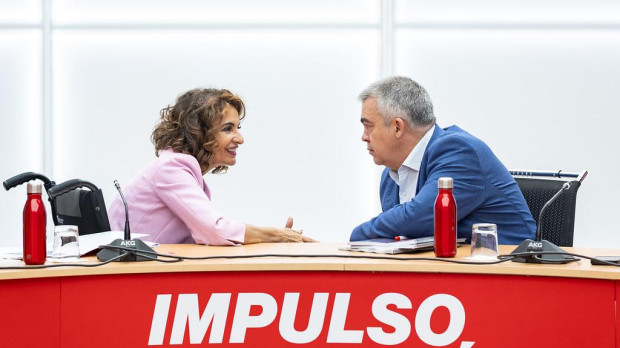 María Jesús Montero y Santos Cerdán, en Ferraz