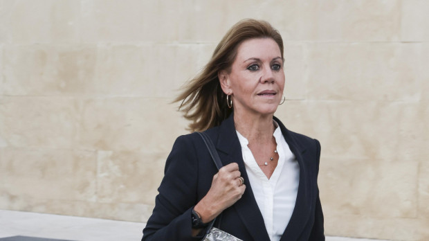 Politician Maria Dolores de Cospedal during funeral of Juan Miguel Villar Mir in Madrid on Thursday, 26 September 2024.
