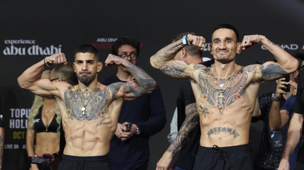 Ilia Topuria y Max Holloway, tras el pesaje