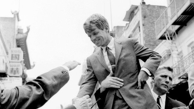 Bobby Kennedy en la campaña electoral de 1968